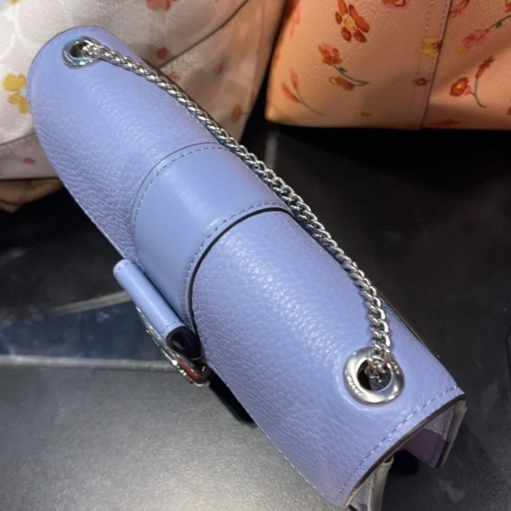 Coach Georgie Crossbody In Signature Canvas Light Khaki / Marble Blue